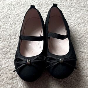 Black Mary Jane Flats with Bow